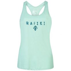 Damski tank top Rafiki Babsi. Niebieskie topy RAFIKI, bez wzorów, sportowe, bez kołnierzyka, bez ramiączek. Za 218.30 zł.