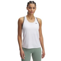 Damski tank top Under Armour Tech™. Białe topy Under Armour, bez wzorów, z materiału, klasyczne, bez kołnierzyka, bez ramiączek. Za 152.95 zł.