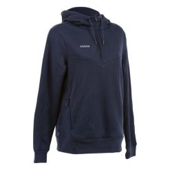 Bluza do hokeja na trawie damska Korok FH500. Niebieskie bluzy KOROK, m, bez wzorów, z bawełny, bez kaptura. Za 179.99 zł.