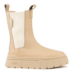 Buty damskie sportowe Puma MAYZE STACK CHELSEA. Brązowe trekkingi Puma, bez wzorów, bez zapięcia, trekkingowe. W wyprzedaży za 248.00 zł.