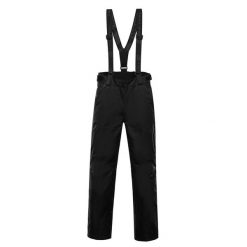 Damski kombinezon narciarski Alpine Pro Edesa 2. Czarne kombinezony Alpine Pro, na zimę, bez wzorów, sportowe, bez kołnierzyka, bez ramiączek. Za 419.00 zł.