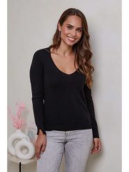 Soft Cashmere Kaszmirowy sweter w kolorze czarnym rozmiar: 38. Czarne swetry Soft Cashmere, bez wzorów, z kaszmiru, klasyczne, bez ramiączek. Za 297.97 zł.