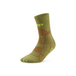 Damskie skarpety hikingowe kompresyjne do połowy łydki z maksymalną amortyzacją. Zielone skarpetki CEP, bez wzorów. Za 114.00 zł.