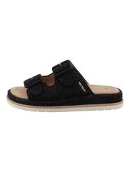Tom Tailor Klapki w kolorze czarnym rozmiar: 39. Czarne klapki Tom Tailor, bez wzorów, klasyczne, z otwartym noskiem, bez obcasa, bez zapięcia. Za 149.95 zł.