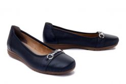 RIEKER L9360-14 blue, baleriny damskie. Niebieskie baleriny Rieker, bez wzorów, bez obcasa, bez zapięcia. Za 299.90 zł.