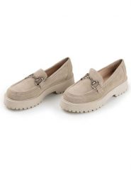 Anna Morellini Skórzane mokasyny "Romarcena" w kolorze beżowym rozmiar: 40. Brązowe mokasyny Anna Morellini, bez wzorów. Za 423.95 zł.