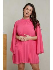 Curvy Lady Sukienka w kolorze różowym rozmiar: 44/46. Różowe sukienki Curvy Lady, na co dzień, bez wzorów, klasyczne, bez kołnierzyka, bez ramiączek, mini, proste. Za 92.42 zł.