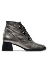 Hispanitas Trzewiki Menorca-I24 HI243635 Srebrny. Szare botki Hispanitas, bez wzorów, ze skóry, bez obcasa, na słupku, bez zapięcia. Za 479.99 zł.