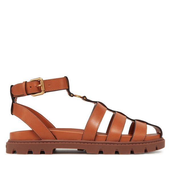 Sandały Coach. Brązowe sandały Coach, bez wzorów, bez obcasa, na płaskiej podeszwie, bez zapięcia. Za 1,119.00 zł.