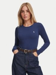Polo Ralph Lauren Body 4P0490 Granatowy Slim Fit. Niebieskie body i gorsety Polo Ralph Lauren, bez wzorów, z bawełny, bez ramiączek. Za 494.99 zł.