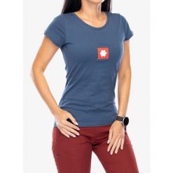 Koszulka bawełniana damska Ocun Promo T. Niebieskie t-shirty sportowe Ocun, bez wzorów, z bawełny, bez ramiączek. Za 114.99 zł.