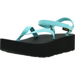 Sandały TEVA W FLATFORM SLIM Niebieski. Niebieskie sandały Teva, bez wzorów, z tkaniny, bez obcasa, bez zapięcia. Za 281.99 zł.