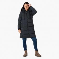 Kurtka puchowa hiking damska Swedemount Lofoten Down Parka wodoodporna. Czarne płaszcze SWEDEMOUNT, xl, bez wzorów, z materiału, bez kaptura. Za 672.00 zł.