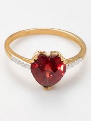 DIAMANTA Złoty pierścionek "Nimué" z kamieniami szlachetnymi rozmiar: 58. Czerwone pierścionki DIAMANTA, z diamentem, złote. Za 1,217.99 zł.