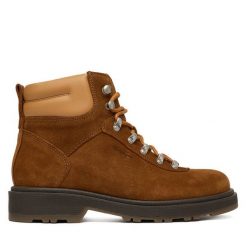 Trapery Gant. Brązowe traperki Gant, bez wzorów, bez obcasa, bez zapięcia. Za 769.99 zł.