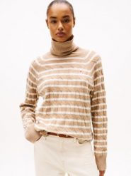 Tommy Hilfiger Wełniany sweter Kobiety Wełna beżowy|biały, M. Białe swetry Tommy Hilfiger, m, bez wzorów, z wełny, eleganckie, bez ramiączek. Za 429.95 zł.