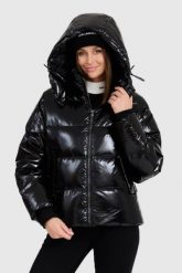 KARL LAGERFELD Czarna damska kurtka Hooded Down Jacket. Czarne kurtki KARL LAGERFELD, m, bez wzorów, z materiału, bez kaptura. W wyprzedaży za 1,549.99 zł.