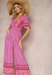 Fioletowy Kopertowy Kombinezon Bawełniany z Cienkimi Gumeczkami w Pasie Zapinany na Szyi Orithiama. Fioletowe sukienki Renee, na imprezę, m, bez wzorów, z bawełny, eleganckie, bez kołnierzyka, bez ramiączek, mini, dopasowane. W wyprzedaży za 39.99 zł.