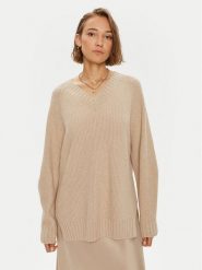 Weekend Max Mara Sweter 2425366132 Beżowy Regular Fit. Brązowe swetry Weekend Max Mara, s, bez wzorów, z wełny, bez ramiączek. Za 659.99 zł.