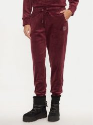 DKNY Spodnie dresowe DP4P3535 Bordowy Regular Fit. Czerwone spodnie dresowe DKNY, bez wzorów, z dresówki. Za 329.99 zł.
