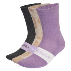 Skarpetki adidas Terrex (x3). Brązowe skarpetki adidas, bez wzorów, z bawełny. Za 99.65 zł.