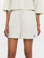 Calvin Klein Jeans Szorty materiałowe J20J223424 Écru Regular Fit. Szorty Calvin Klein Jeans, bez wzorów, z bawełny. Za 379.99 zł.
