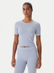 Guess T-Shirt V6RP02 Z4692 Błękitny Slim Fit. Niebieskie t-shirty Guess, l, z aplikacjami, z syntetyku, bez kołnierzyka, bez ramiączek. Za 219.99 zł.