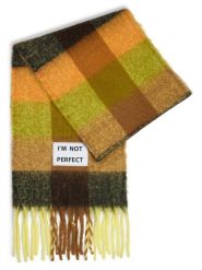 Verb To Do Damski tkany szalik Kobiety Sztuczne włókno zielony|pomarańczowy w kratkę, ONE SIZE. Brązowe szaliki i kominy Verb To Do, z aplikacjami, z włókna. Za 249.95 zł.
