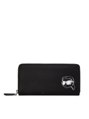 KARL LAGERFELD Portfel damski A2W32021 Czarny. Czarne portfele KARL LAGERFELD, bez wzorów, z materiału. Za 429.99 zł.