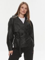 Noisy May Kurtka z imitacji skóry Romy 27028692 Czarny Regular Fit. Czarne kurtki Noisy May, l, bez wzorów, ze skóry, bez kaptura. Za 229.99 zł.