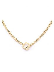 MOODE Naszyjnik "Francesca" - dł. 46 cm rozmiar: onesize. Żółte naszyjniki MOODE, z materiału, ze stali. Za 101.94 zł.