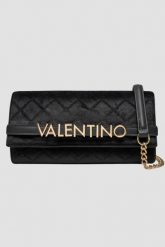 VALENTINO Czarna torebka damska Life Pochette. Czarne kopertówki Valentino by Mario Valentino, bez wzorów, z weluru, bez dodatków. W wyprzedaży za 301.99 zł.