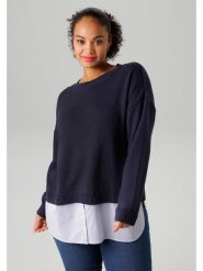 Aniston Sweter w kolorze granatowym rozmiar: 48. Niebieskie swetry Aniston, bez wzorów, bez ramiączek. Za 69.91 zł.