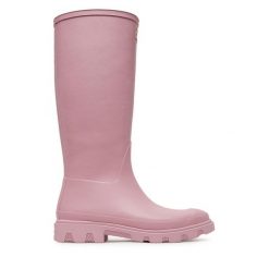 Kalosze Hunter. Czerwone kalosze Hunter, bez wzorów, bez zapięcia. Za 399.99 zł.