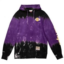 Bluza z kapturem Los Angeles Lakers Tie Dye. Bluzy Mitchell & Ness, m, bez wzorów, z materiału, bez ramiączek, z kapturem. Za 420.00 zł.
