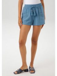 Aniston Szorty w kolorze niebieskim rozmiar: 36. Niebieskie szorty Aniston, bez wzorów, z bawełny. Za 39.58 zł.
