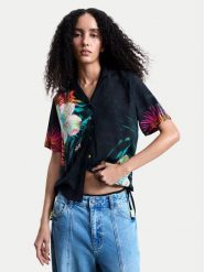 Desigual Koszula Daikiri 26SWCW36 Czarny Regular Fit. Czarne koszule Desigual, l, bez wzorów, z wiskozy, bez kołnierzyka, bez ramiączek. Za 379.99 zł.