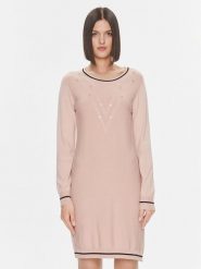 Liu Jo Sport Sukienka dzianinowa TF3128 MS49I Różowy Regular Fit. Czerwone sukienki Liu Jo Sport, xs, bez wzorów, z dzianiny, sportowe, bez kołnierzyka, bez ramiączek, sportowe. Za 799.99 zł.