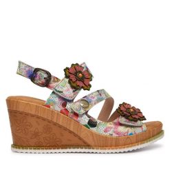 Sandały Laura Vita. Sandały LAURA VITA, bez wzorów, bez obcasa, na koturnie, bez zapięcia. Za 429.99 zł.