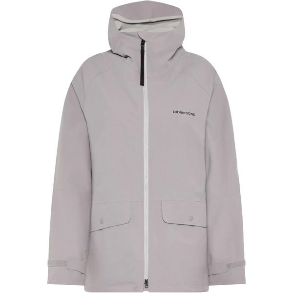 Parka dla kobiet Didriksons Gila. Szare kurtki przeciwdeszczowe Didriksons, m, bez wzorów, z futra, bez kaptura. Za 835.99 zł.