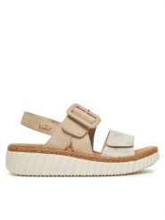 Rieker Sandały CEO-69260-60 Beżowy. Brązowe sandały Rieker, bez wzorów, z syntetyku, bez obcasa, na płaskiej podeszwie, bez zapięcia. Za 319.99 zł.