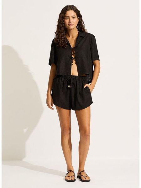 Seafolly Szorty w kolorze czarnym rozmiar: L. Czarne szorty Seafolly, bez wzorów. Za 113.90 zł.