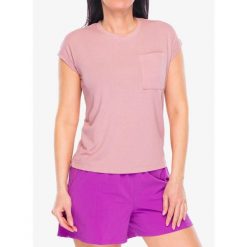 Koszulka szybkoschnąca damska Columbia Boundless Trek Short Sleeve Tee. Czerwone t-shirty sportowe Columbia, bez wzorów, bez ramiączek. Za 108.99 zł.