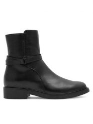 Gino Rossi Botki ANITA-25207PE Czarny. Czarne botki Gino Rossi, bez wzorów, ze skóry, bez obcasa, na płaskiej podeszwie, bez zapięcia. Za 197.99 zł.