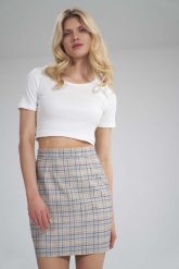 Ołówkowa Mini Spódnica w Kratkę - Wzór 121. Spódnice Figl, s, bez wzorów, z materiału, mini, ołówkowe. Za 179.00 zł.