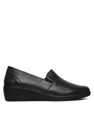 Caprice Półbuty 9-24352-46 Granatowy. Niebieskie półbuty wsuwane Caprice, bez wzorów, ze skóry, bez obcasa, na koturnie. Za 231.99 zł.