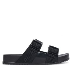 Klapki Melissa. Czarne klapki Melissa, bez wzorów, bez obcasa, bez zapięcia. Za 314.99 zł.