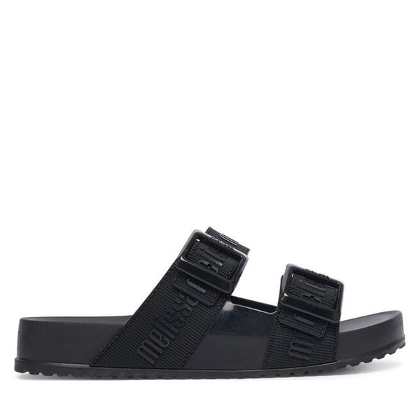 Klapki Melissa. Czarne klapki Melissa, bez wzorów, bez obcasa, bez zapięcia. Za 314.99 zł.