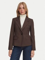 Marella Marynarka Rive 2623046101 Brązowy ciemny Regular Fit. Brązowe marynarki i żakiety Marella, bez wzorów, z syntetyku, bez ramiączek. Za 1,729.00 zł.