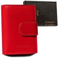Portfel skórzany Rovicky R-RD-41-GCL Red czerwony. Czerwone portfele ROVICKY, bez wzorów, ze skóry. Za 61.99 zł.